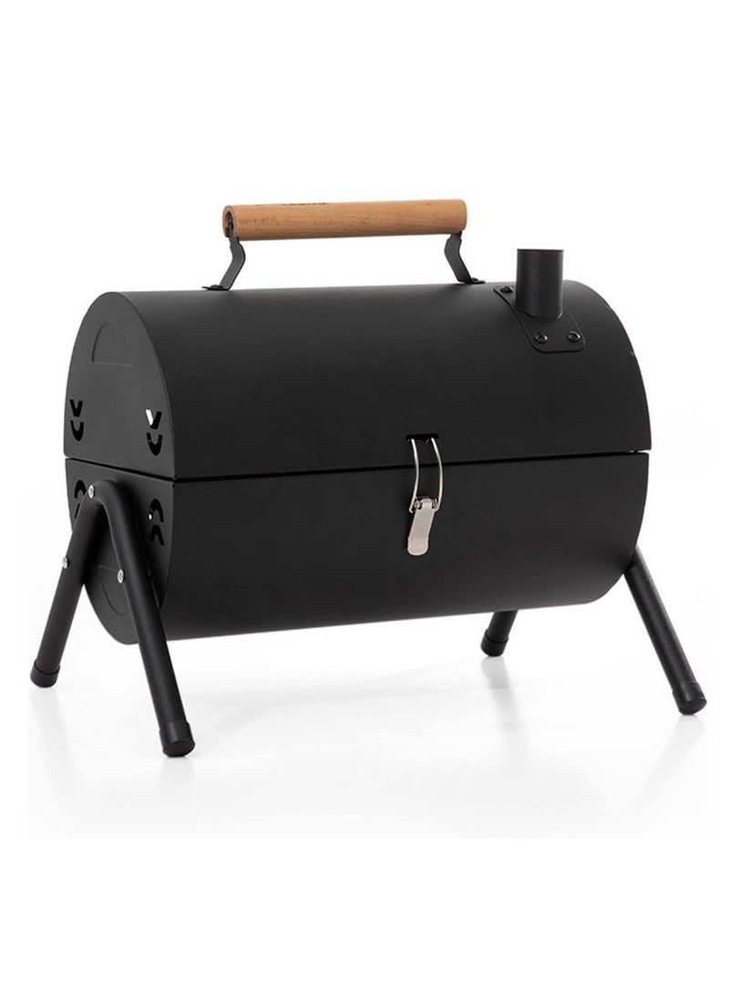 Yuwell Portable Charcoal Grill BBQ Grill Portable Metal BBQ Small Grill With Baking Tray and Grill Mesh Compact Tabletop BBQ Grill For Camping Picnic Backyard Patio Black  - Image 3