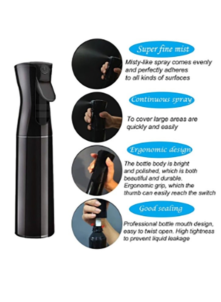 Bukela Hair Spray BottleArabest Hair Spray Bottle, 300ml Continuous Sprayer, Fine Mist Pressurized Mister with Pump Empty Plastic Refillable Water Squirt Bottle - Image 3