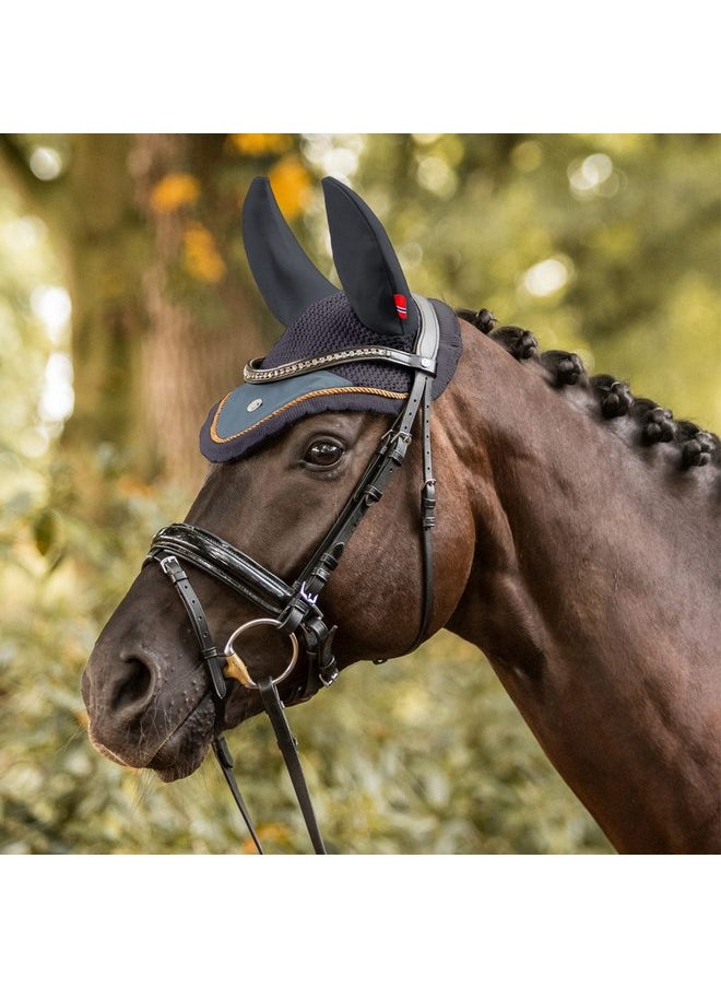 horze - B Vertigo Quinn Ear Net - Dark Navy - Horse - Image 1