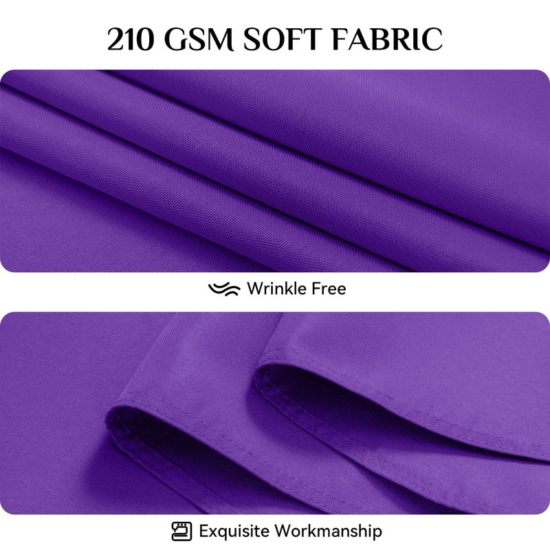 Softalker Rectangle Tablecloth  Waterproof & Stain Resistant Table Cloths Wrinkle Free Fabric Washable 210GSM Polyester Table Cover for Dining/Party/Outdoor - 90 x 156 inch Purple - Image 4