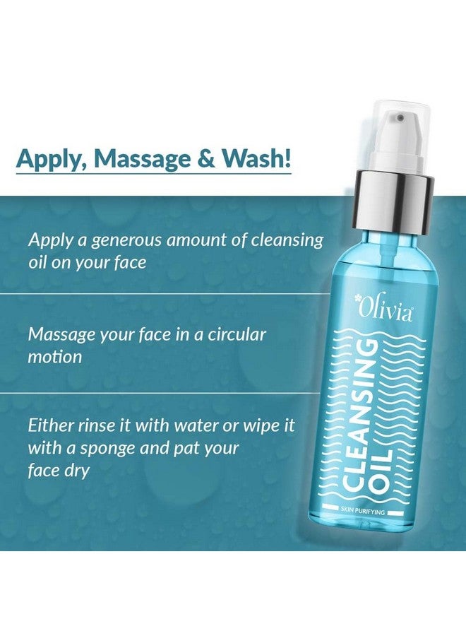 Olivia Skin Purifying Cleansing Oil Removes Skin Impurities And Dead Skin Cleanser For Deep Pore Cleansing Hydrating Brightening & Pollution Defence 50Ml - Image 5
