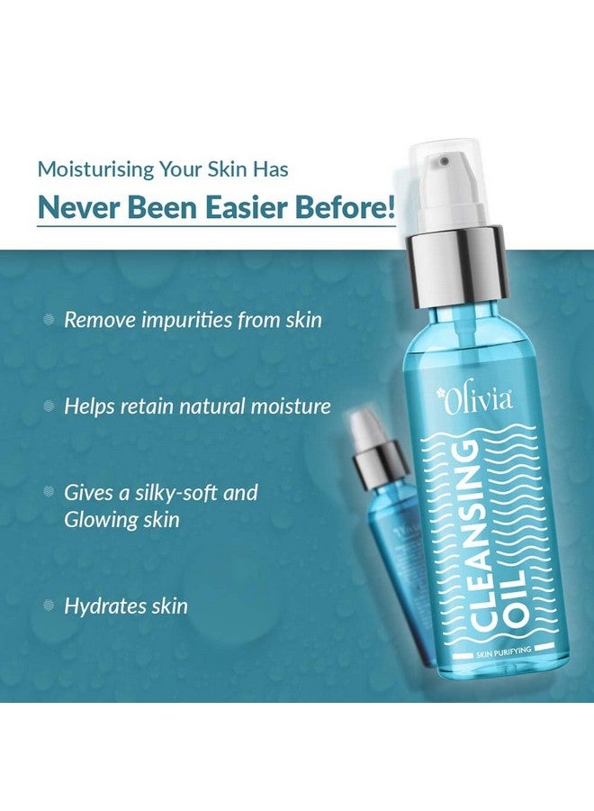 Olivia Skin Purifying Cleansing Oil Removes Skin Impurities And Dead Skin Cleanser For Deep Pore Cleansing Hydrating Brightening & Pollution Defence 50Ml - Image 2