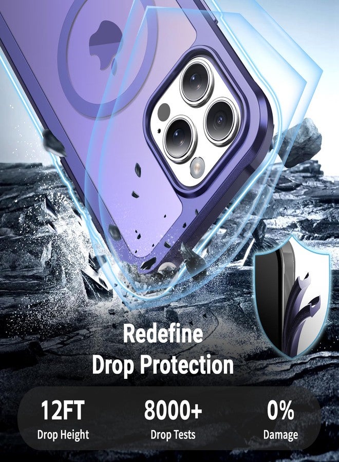jaroco Magnetic for iPhone 16 Pro Max Case, [Compatible with MagSafe][Military Grade Drop Protection][Heavy Duty Protection][Non-Slip][Shockproof] 2-Layer Durable Bumper Phone Case 6.9''-Dark Purple - Image 3