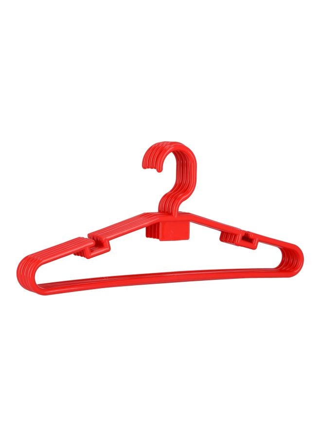 Royalford 5-Piece Plastic Hanger Red 42cm - Image 1