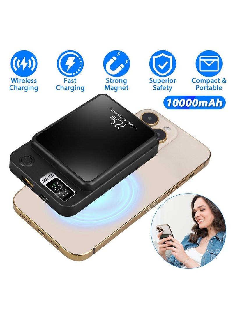 sunpin 10000 mAh Magsafe Power Bank 20W Wireless Portable Charger with PD 20W USB-C Port, Fast Charging for MagSafe Battery Pack iPhone 15 Pro Max/iPhone 15 Plus/14/13/12 Series - Image 4