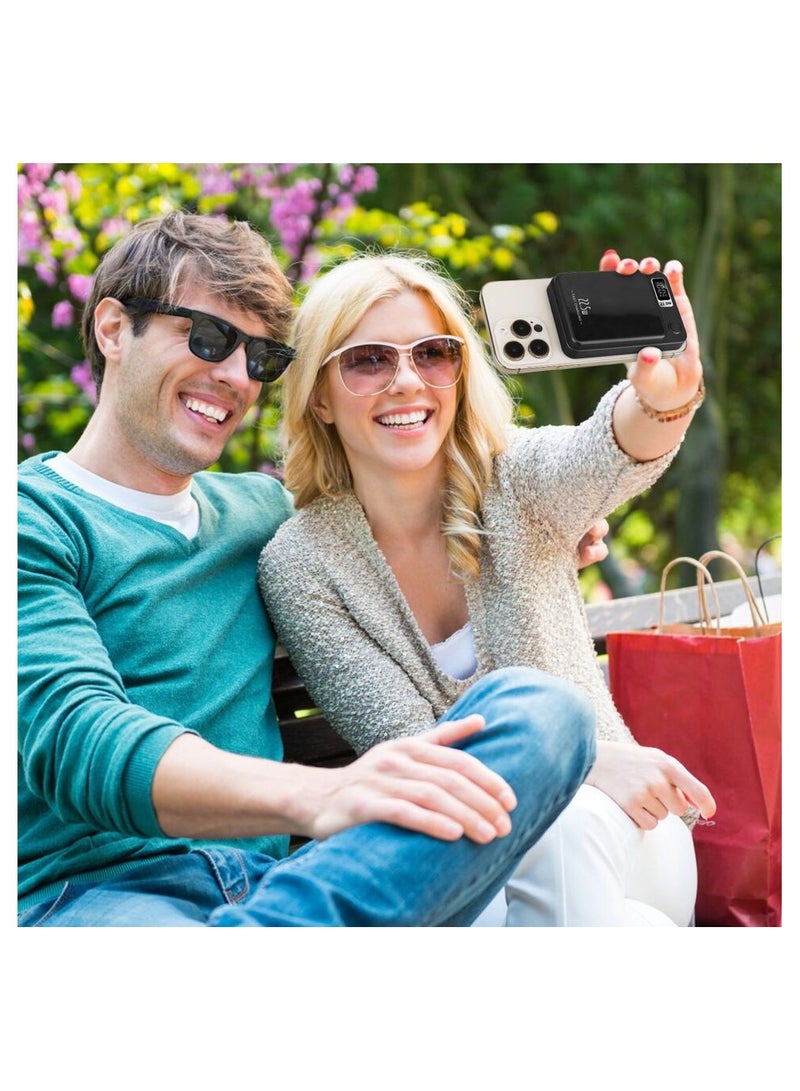 sunpin 10000 mAh Magsafe Power Bank 20W Wireless Portable Charger with PD 20W USB-C Port, Fast Charging for MagSafe Battery Pack iPhone 15 Pro Max/iPhone 15 Plus/14/13/12 Series - Image 5