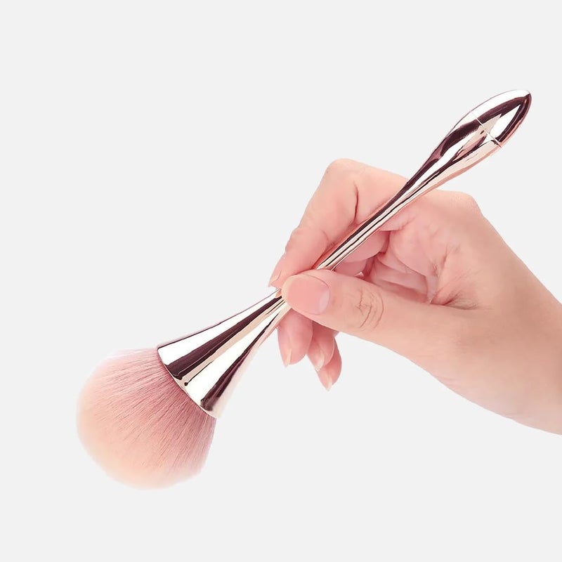 Ruby Face Nail Art Brush, Soft Nail Art Dust Remover Brush Long Handle Manicure Nail Art Tools for Acrylic or Makeup Powder Blush Brushes - Image 1