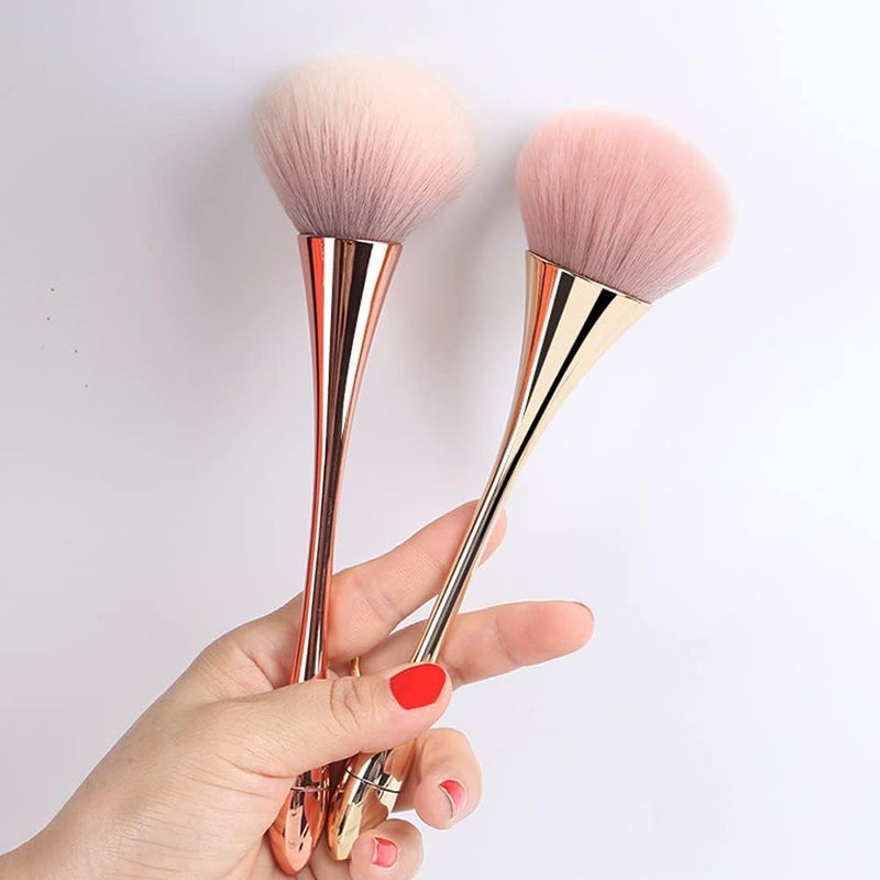 Ruby Face Nail Art Brush, Soft Nail Art Dust Remover Brush Long Handle Manicure Nail Art Tools for Acrylic or Makeup Powder Blush Brushes - Image 2