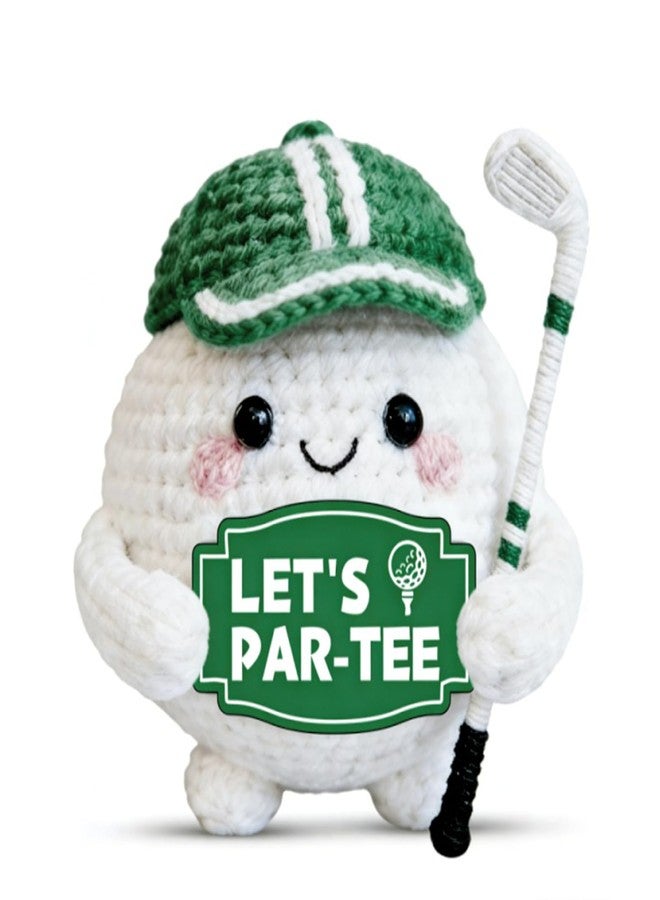 TI-EDC Crochet Golf Ball - Positive Golf Gifts for Golfers, Fathers, Coworkers - Funny Emotional Support Presents for Men, Women, Golfer Enthusiasts and Birthdays Retirement Gifts for Men Woman - Image 1