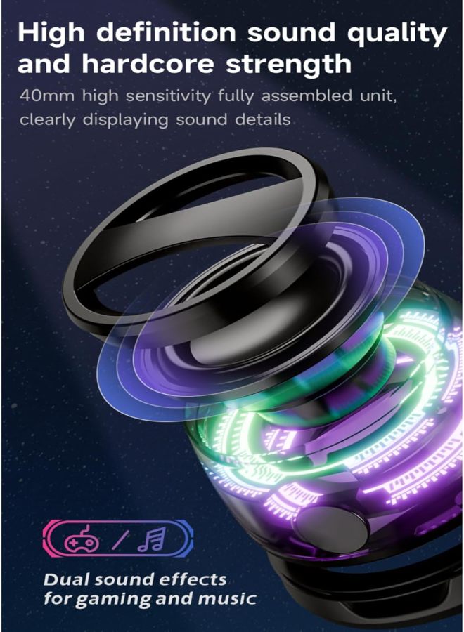 مكبر صوت بلوتوث مغناطيسي G200، مدفع فولاذي صغير محمول عالي الجودة مزود بإضاءة محيطية ملونة بتقنية البلوتوث - Image 5