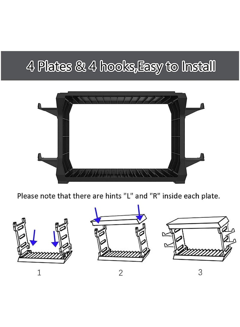 Excefore Games Storage Tower for PS5, with Controller Holder Game Holder Organizer for Playstation PS5/ PS4/ Series S  X/one Controllers,Game Discs, Headphones and Accessories - Image 4