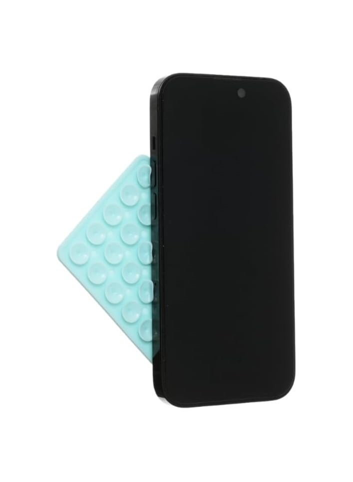 Silicone Suction Cup Phone Case Mount Double Sided, Phone Accessories Hands-Free Strong Grip Holder for Selfies and Videos, Silicon Phone Stand for iPhone and Android - Mint Green - Image 2