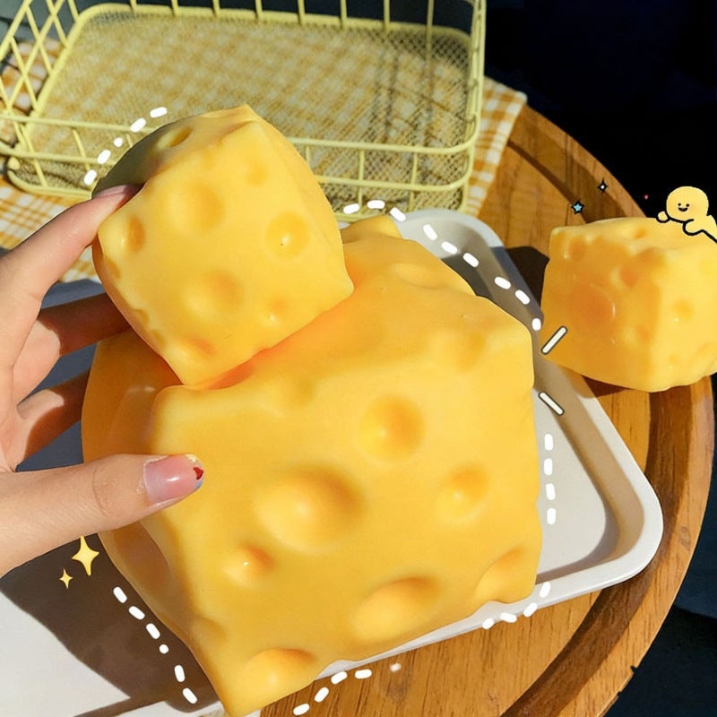 Large Cheese Squishy Toy Stress Relief - Image 1