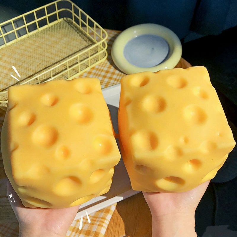 Large Cheese Squishy Toy Stress Relief - Image 3