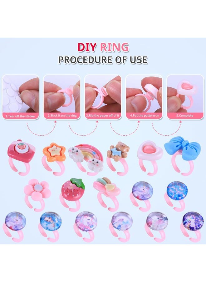 AIPRIDY 3200 Pcs Unicorn Jewelry Activity Kit,Clay Beads Bracelet Making Kit,Flat College Style Beading for Friendship Jewelry Making,Crystal Time Gem Ring Gifts,DIY Crafts for Teen Girls(Pink) - Image 3