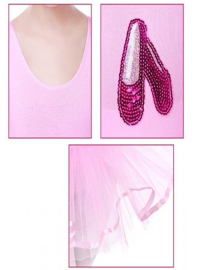 Girls Toddler Ballet Leotard with Skirted Short Sleeve Dance Gymnastic Ballerina Ballet Outfit Dress  - Image 5