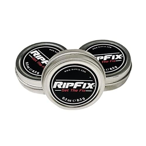 RipFix Hand Repair Balm for Dry Cracked Hands, Hand Salve for Gymnastics and Rock Climbers, Rip Fix Climbing Salve for Men and Women, Premium Gymnast Balm for Hardworking Hands, 3 Travel 0.3 oz Tins - Image 1