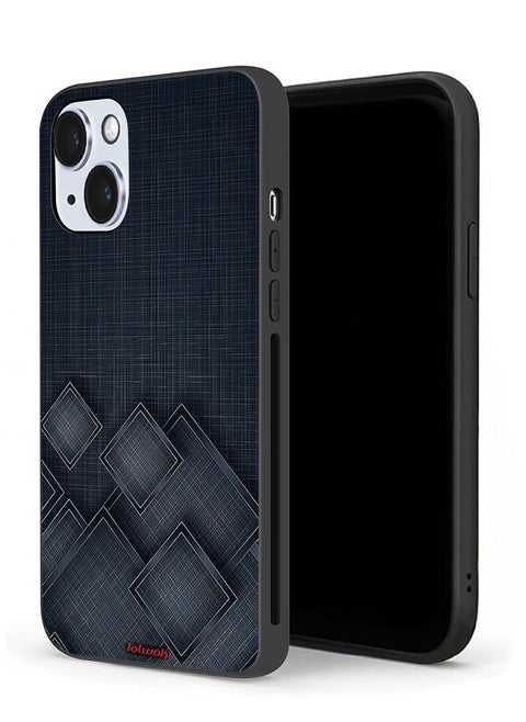 Apple iPhone 14 Plus Protective Case Squares Pattern On Cloth