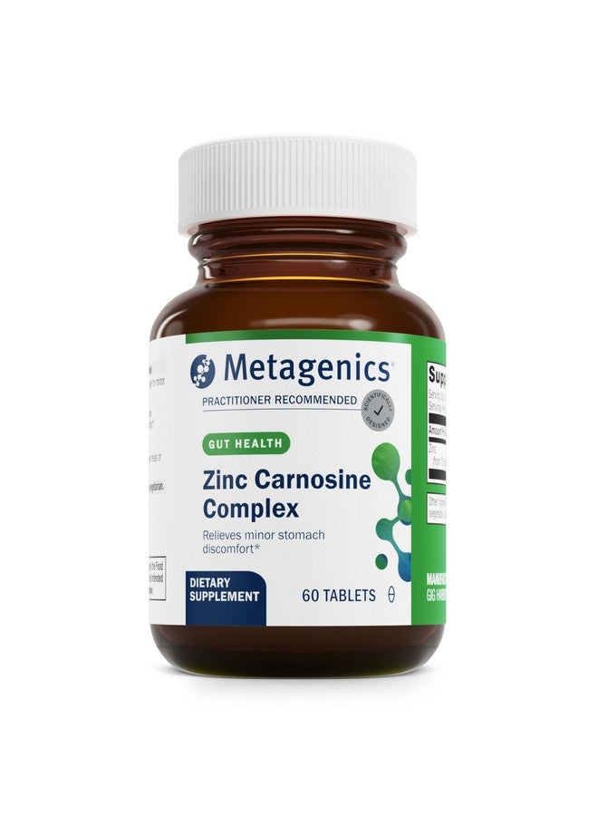 ميتاجينكس مكمل الزنك كارنوزين عالي الفعالية من ميتاجينيكس للمساعدة في تخفيف آلام المعدة البسيطة - 60 قرصًا - Image 1