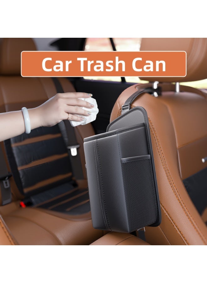 Halamodo Multifunctional Car Seat Side Organizer - Faux Leather Hanging Storage with Tissue Dispenser, Mesh Pocket Suitable for Phones and Pens - Image 4