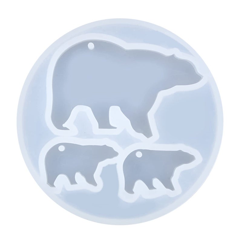 Artool NOLAAI ARTOOL Polar Bear Shape Resin Art Mold Creative DIY Multipurpose Keychain Pendant Making Silicone Mold Epoxy Resin Art Mould Set of 1 (C62) - Image 1