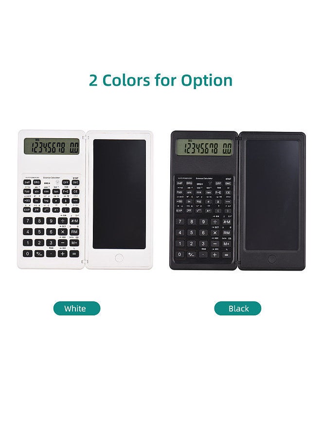 Calculator with LCD Writing Tablet Desktop Calculators 10 Digits Display with Stylus Erase Button Thin and Foldable Design for Daily and Basic Office