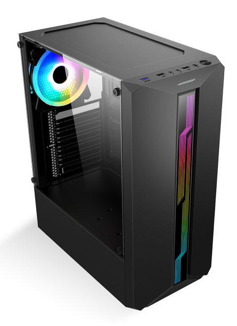 Premium PC Cabinet With LED Technology /Special Laser Cut/3D Head Disspation &Clear Inside View