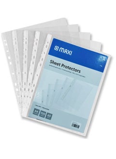 Maxi Maxi 100 Piece A4 Sheet Protector 60 Micron Clear Pocket  - Image 3