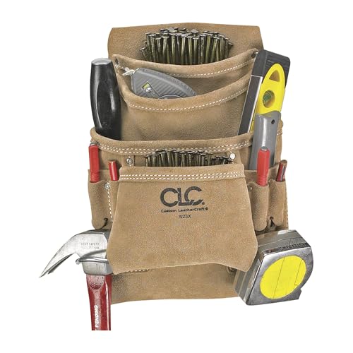 Custom Leathercraft CLC I923X Suede Carpenter's Nail and Tool Bag, 10 Pocket - Image 2