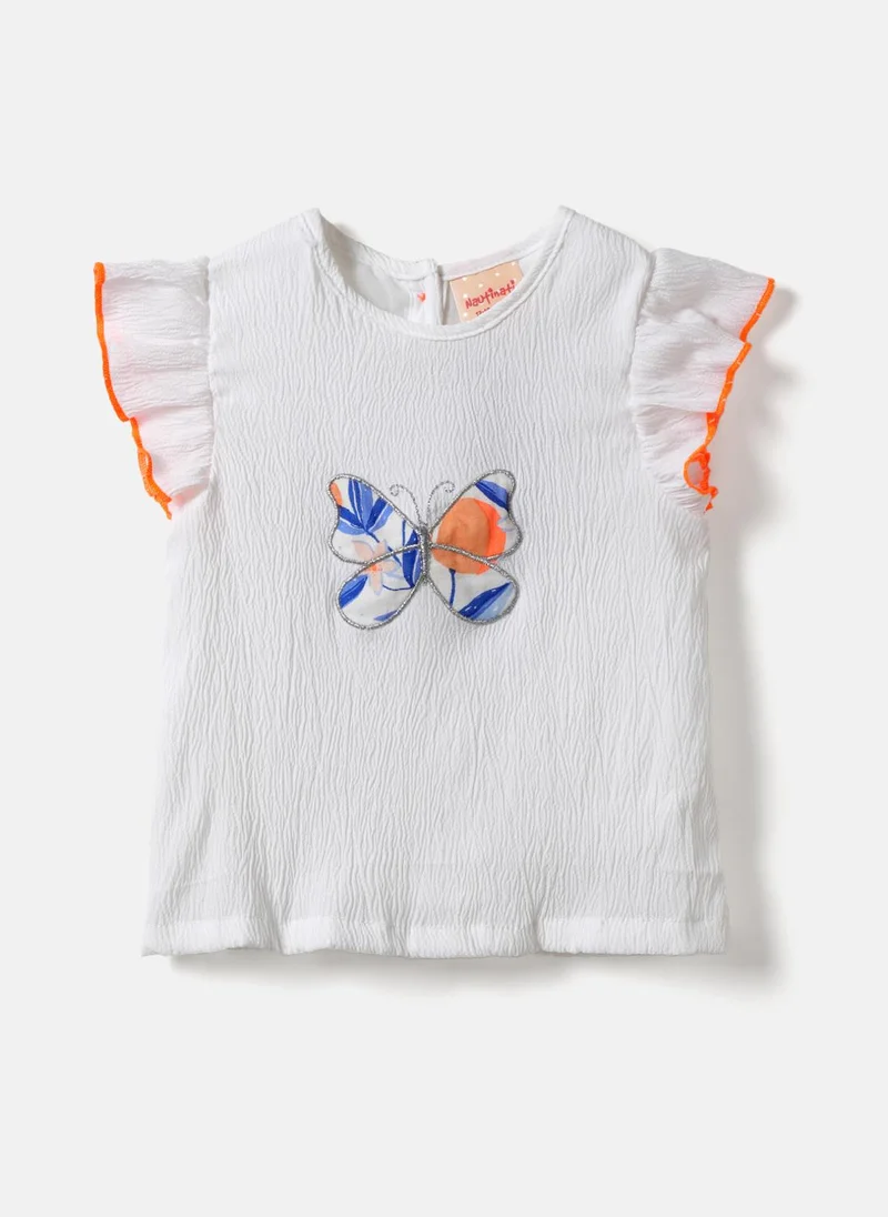 Nautinati  Nautinati Girls' Butterfly Printed Top and Skirt  | Best Price UAE