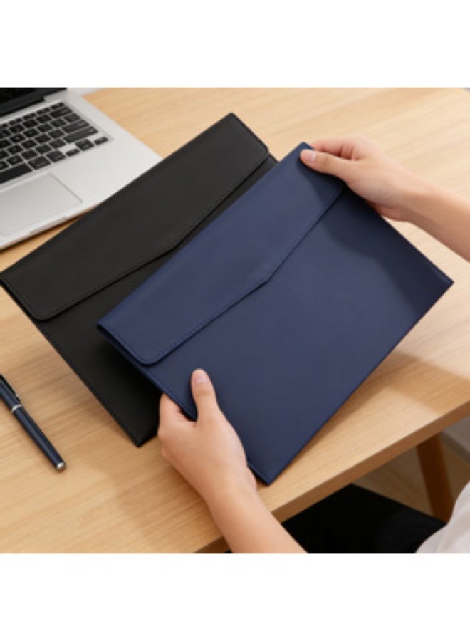 CSIRO 2PCS A4 PU Leather File Bag, Waterproof Document Organizer with Large Capacity – Portable Multifunction Wallet for Paper, Letter, Stationery, Tablet & PC Case, Retro Style - Image 4