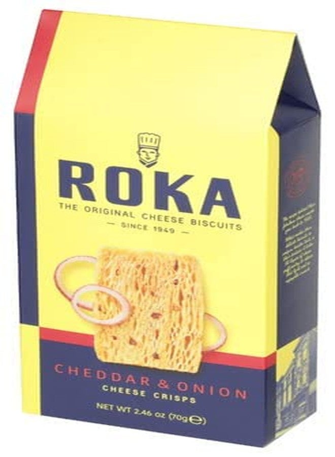 Roka The Original Cheese Biscuits, Cheddar & Onion Cheese Crisps, 2.46 Ounce (Pack of 8) - Image 4