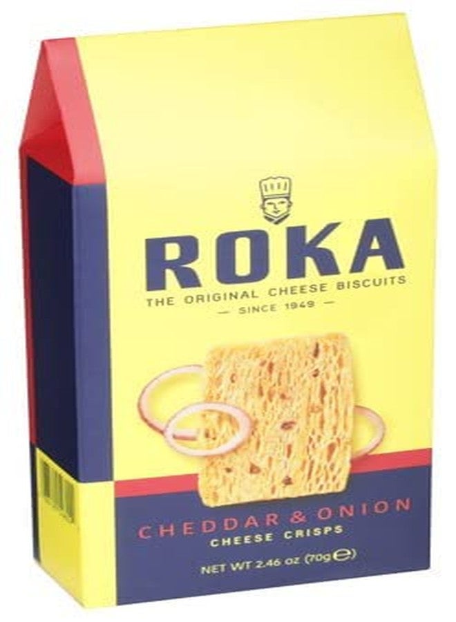 Roka The Original Cheese Biscuits, Cheddar & Onion Cheese Crisps, 2.46 Ounce (Pack of 8) - Image 3