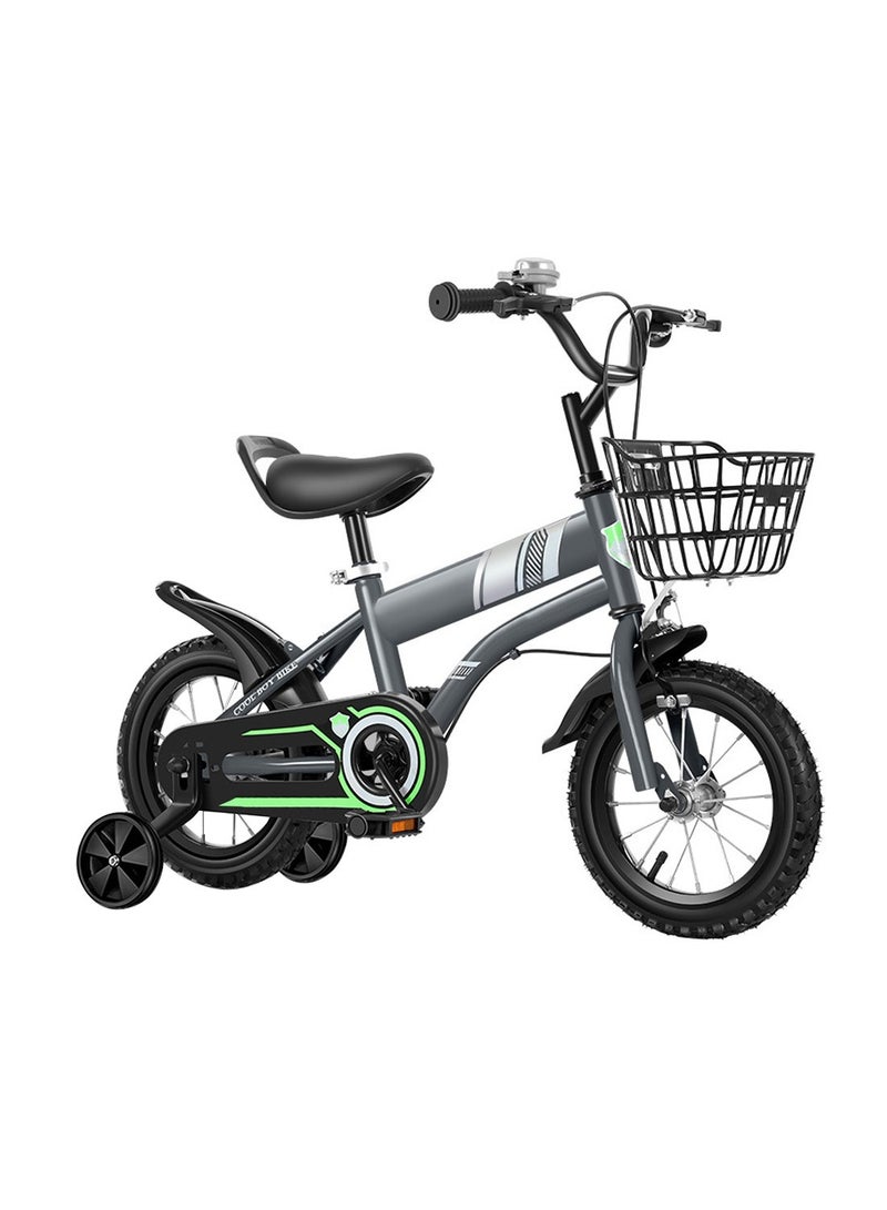MaBaby Kids Bike, Training Bicycles for Toddlers and Kids, Kids' Road Bicycles with Training Wheels & Basket, Hand Brake, for Ages 2 to 11 Years Boys and Girls - Image 1