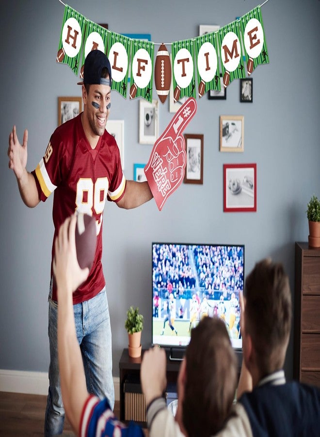 Heureppy American Football Banners Football Hanging Banners for Sports Theme Party Decoration, Half Time Words Gridiron Banners for Sports Party Decoration Ball Game Home Gathering Hanging Accessories Supplies - Image 3