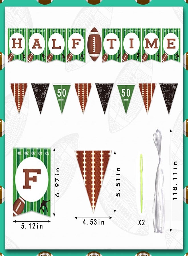 Heureppy American Football Banners Football Hanging Banners for Sports Theme Party Decoration, Half Time Words Gridiron Banners for Sports Party Decoration Ball Game Home Gathering Hanging Accessories Supplies - Image 2