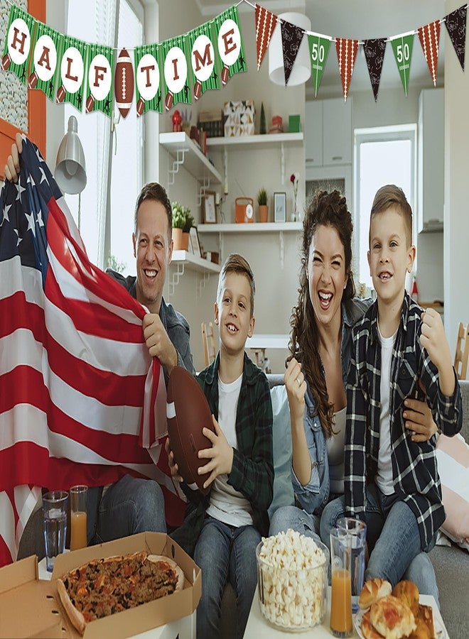 Heureppy American Football Banners Football Hanging Banners for Sports Theme Party Decoration, Half Time Words Gridiron Banners for Sports Party Decoration Ball Game Home Gathering Hanging Accessories Supplies - Image 5