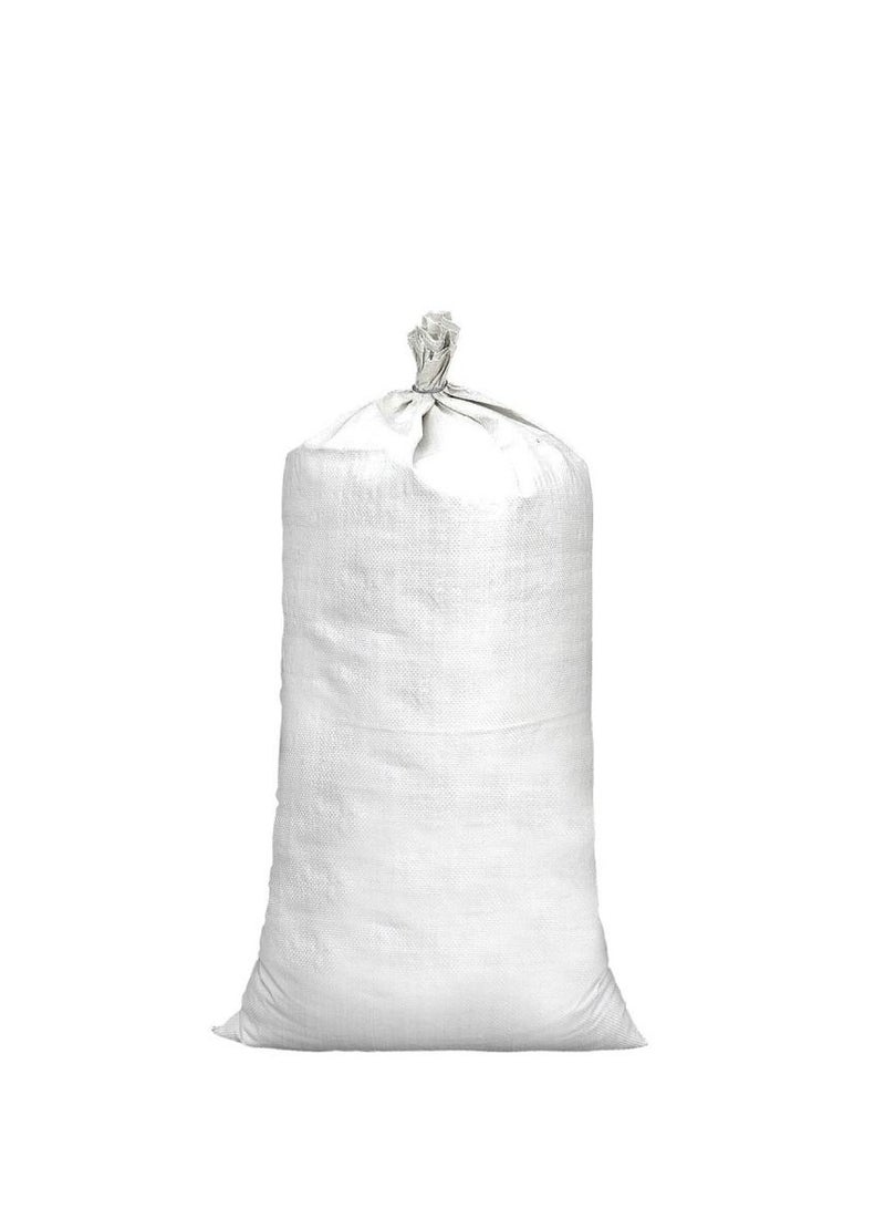 Scotch  Empty White Sandbags with Ties ( 55 x 110 cm Bundle of 5 - Woven Polypropylene Sand bags, Sandbags for Hurricane Flooding, Sand Bags Flood Protection - Image 1