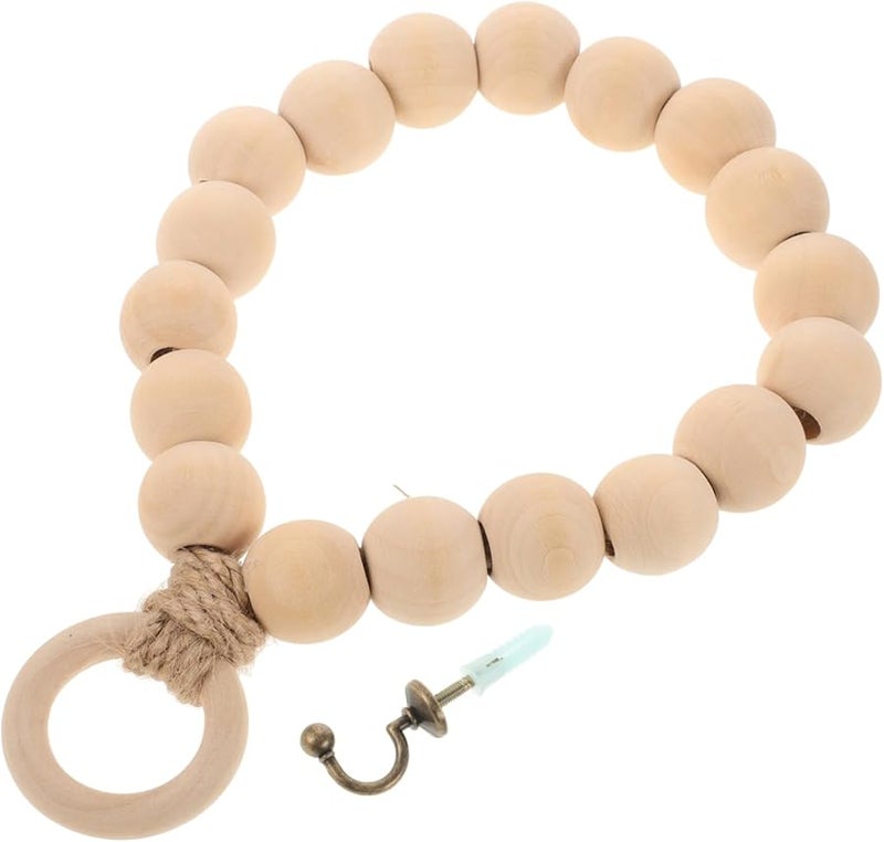 حامل منشفة خشبي بحبل من الجوت للحمام والمطبخ - حلقة منشفة سريعة الجفاف - Image 2