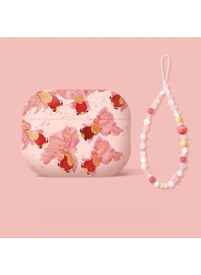 Generic Suitable For AirPods4 Protective Cover Pro2 For Apple 4 Generation Lanyard Headphone Cover All-inclusive Wireless Bluetooth Headset-Color:Off-white Clown With Pearl Lanyard-Applicable Models:Airpods 1/2 Generation  - Image 3