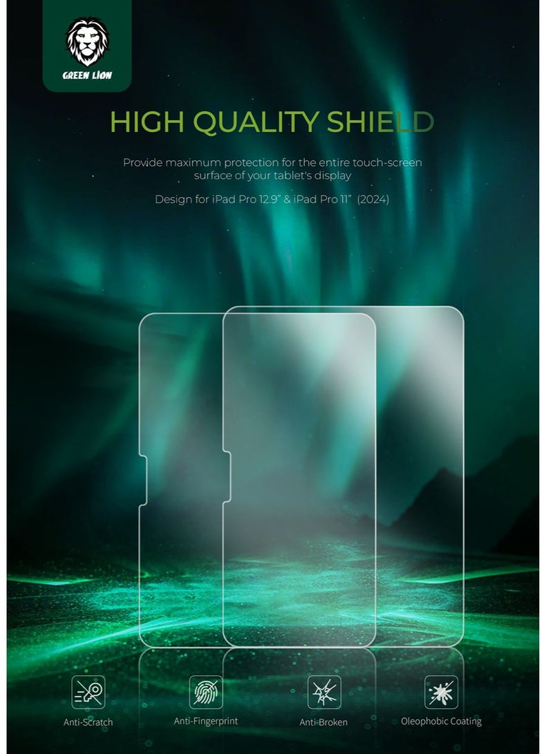 GREEN LION Premium iPad Screen Guard / Anti-Scratch / Anti-Fingerprint / Anti-Broken / Oleophobic Coating / High Transparency / Case-Friendly - Clear - Image 2