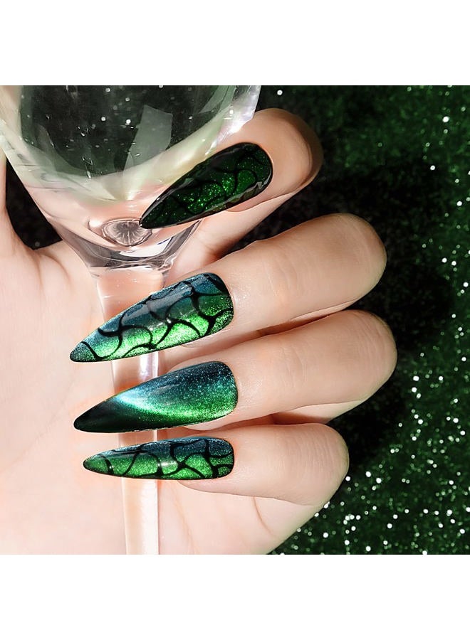 SUPWEE Universal Rainbow Cat Eye Gel Polish Holographic 9D Cat Eye Nail Polish Sparkle Nail Gel Polish with Magnetic Stick Varnish Nail Art Nail Salon Manicure 1 Bottle 10ML(0.33fl.oz) - Image 5