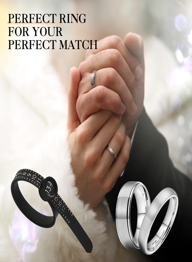 King Will Ring Sizer Reusable Measuring Sizing Tool with Magnified Glass 1-17 USA Rings Finger Size Gauge Black Sizer with Gold Scale - Image 5