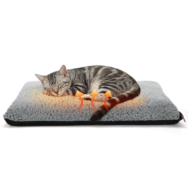 Alphatool 1.6'' Thick Self-Warming Cat Bed - Pet Safe & Non-Electric, Washable Pet Heating Pads, Heated Mat for Indoor & Outdoor Cats, Small Dogs, 15.7 x 23.6in - Image 1