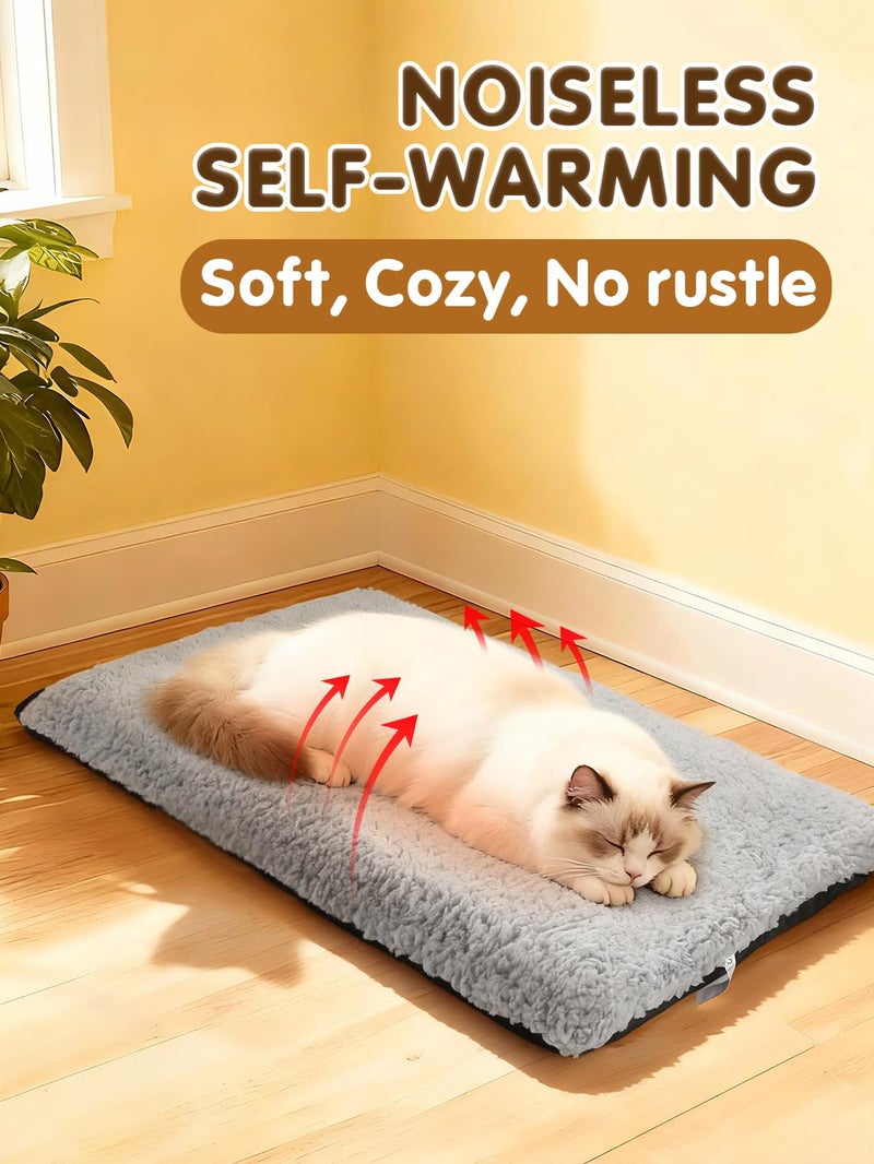 Alphatool 1.6'' Thick Self-Warming Cat Bed - Pet Safe & Non-Electric, Washable Pet Heating Pads, Heated Mat for Indoor & Outdoor Cats, Small Dogs, 15.7 x 23.6in - Image 4