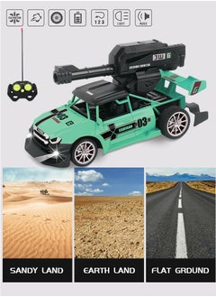 GROIC 1/18 Remote Control Car, Shooting Water Bullets Remote Control Car Toys, 4WD RC Drifting Racing Cars, Steering Control Vehicle Toy with Lights  - Image 2