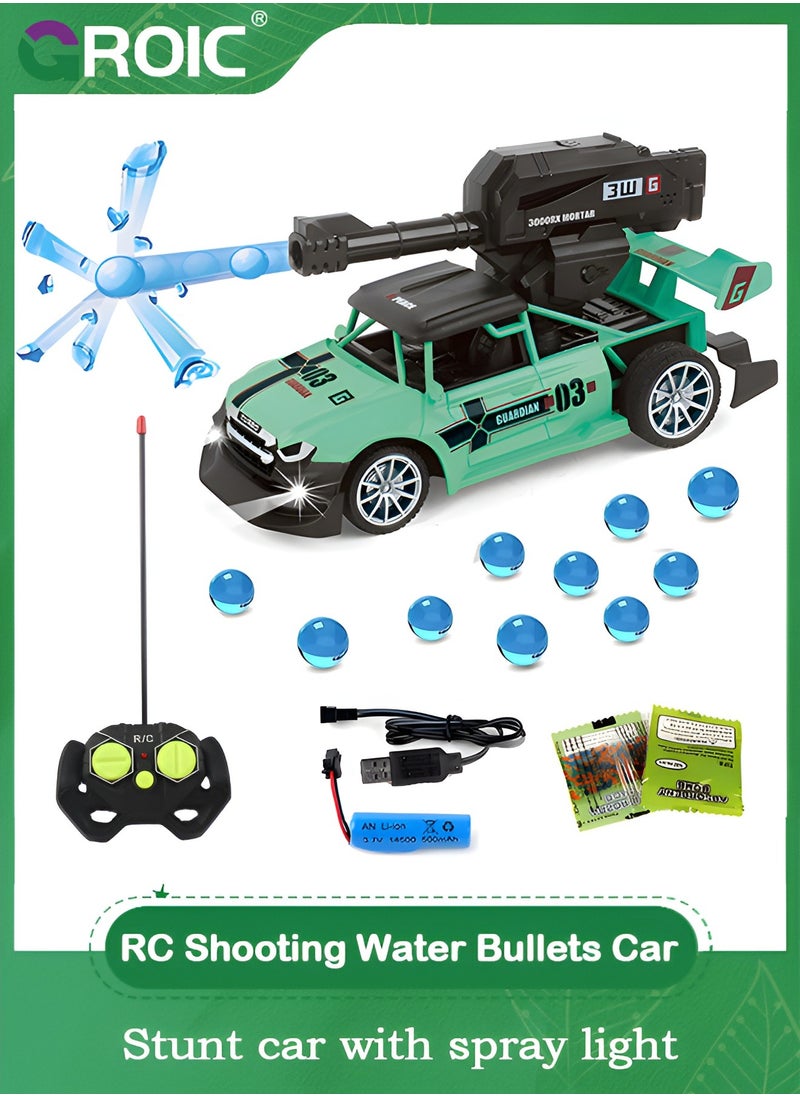 GROIC - 1/18 Remote Control Car, Shooting Water Bullets Remote Control Car Toys, 4WD RC Drifting Racing Cars, Steering Control Vehicle Toy with Lights - Image 1