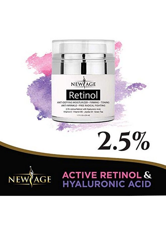 New Age Retinol Cream Neck & Facial Moisturizer Serum With Hyaluronic Acid Vitamin E Anti Aging Formula Reduces Wrinkles Fine Linesday And Night Cream 1.7 Fl Oz 2 Pack Retinol - Image 5