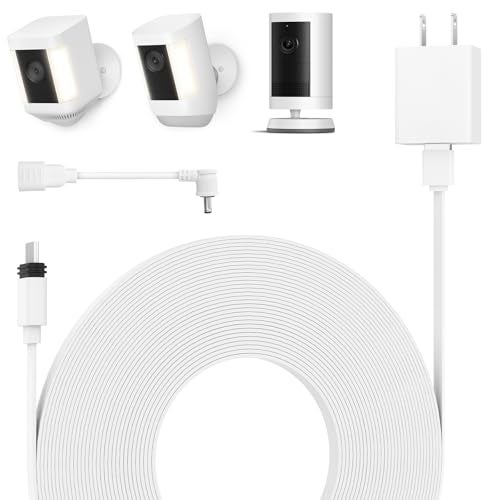 ALERTCAM Power Adapter for Spotlight Cam Plus/Pro (Battery) and Spotlight Cam (Battery), with 25Ft/7.5m Weatherproof Outdoor Cable to Continuously Charge Your Home Security Camera - Image 1