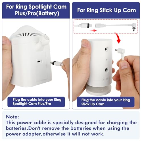 ALERTCAM Power Adapter for Spotlight Cam Plus/Pro (Battery) and Spotlight Cam (Battery), with 25Ft/7.5m Weatherproof Outdoor Cable to Continuously Charge Your Home Security Camera - Image 4